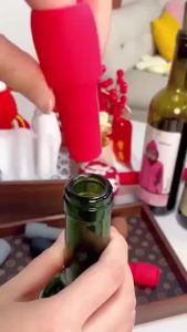 Silicone Wine Stoppers Beverage Bottle Sealer Reusable Sparkling Wine Bottle Stopper Keeping Wine Champagne Fresh Kitchen Tools