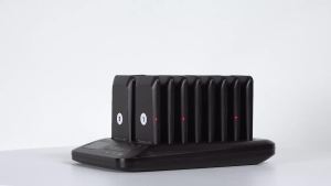 Wireless Calling System Buzzer Restaurant 16 Pager Receiver Vibration 3 Modes with 1 Keypad Transmitter Guest Paging Coaster
