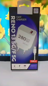 Charger 280W For OPP RENO 13 5G / F 5G For Android Batok + Kabel USB MICRO TYPE C Support Fast Charging