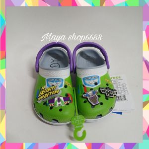 (Tặng 12 Sticker – Hàng Loại 1)Dép Sục Croc Toy Story Xanh Cao Bồi Cho Bé Trai . Hàng Xuất Cao Cấp. Êm chân.