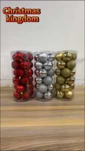 24Pcs Christmas Balls Ornaments for Xmas Tree - 6CM Small Shatterproof Christmas Tree Decorations Hanging Ball for Holiday Wedding Party Decoration