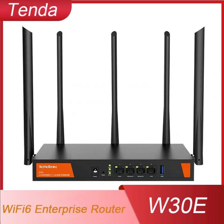 Tenda W30E Wireless WiFi6 Enterprise Router 4*LAN Gigabit 3000Mbps 2 ...