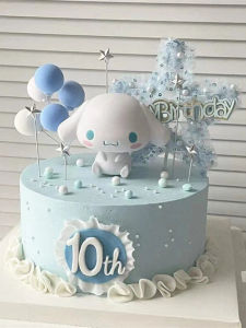 เค้กตกแต่งรูปหมาหูใหญ่ ของตกแต่งวันเกิด ของขวัญสำหรับเด็กชายและเด็กหญิง อุปกรณ์ตกแต่งวันเกิด เค้กตกแต่งวันเกิด