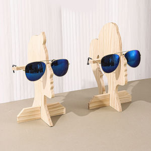 Wooden Glasses Display Shelf Wood Sunglasses Bracket Cabinet Woman Man for Spectacle Frame Display Props Decorative Supplies