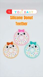 Yoji Baby Silicone Teething Relief Donut Design Teether Soother Soothing Toy for Baby 3 months+