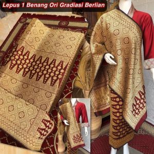 EXCLUSIVE Songket Lepus benang 1 Gradiasi Berlian / Songket Tenun Palembang Asli/Ashop Songket Palembang