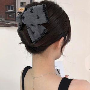 Fashionable Womens Autumnal Hair Accessories Shark Clamp Headwear Back of Head Fabric Art Updo Hair Accessories