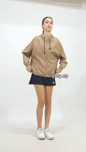 Mighty - Jaket Olahraga Parasut Polos Pria/Wanita Sauna Suit Jogging Lari Bersepeda Despo Gym Fitnes Senam Yoga Running