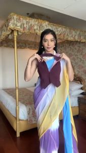 PURPLE LICHI SILK SAREE💜💜💜