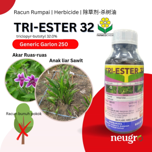 Farmcochem Tri-Ester 32 500ml Triclopyr-Butotyl 32% Tree Killer Herbicide (Same Garlon/Kenlon) Racun Mati Pokok Racun Bunuh Anak Kayu