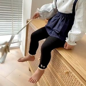 BOBOHO - CELANA LEGGING ANAK BAYI PEREMPUAN MOTIF RUFLE PITA BAHAN KATUN