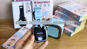 Đồng Hồ Định Vị Trẻ Em D33 Gọi Video Định Vị Chính Xác Gắn SIM 4G An Toàn Cho Bé