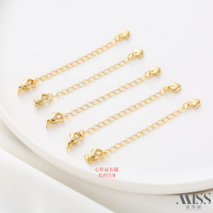 สร้อยคอ สร้อยข้อมือ ลูกปัดรูปหัวใจ DIY ทำมือ ชุบทอง 18K ลูกปัดรูปหยดน้ำ ลูกปัดต่อ โซ่ต่อตัวสุดท้าย อุปกรณ์ทำเครื่องประดับ