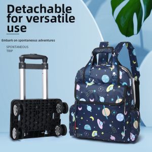 MLZH | Detachable Handle Rolling Backpack Lightweight Large Capacity