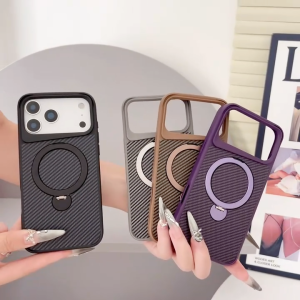 เคสแม่เหล็ก TIFER MAGSAFE ลายเคฟล่า ขาตั้งหมุน360องศา iPhone 17 17air 17pro 17promax