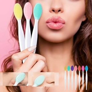 YS00021-Double sided nose brush face wash brush lip and face cleaning blackhead and acne cleansing makeup brush