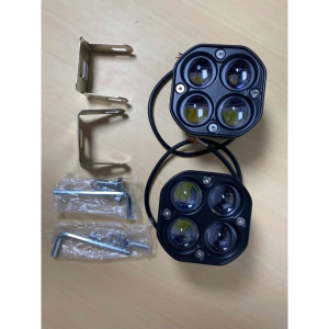 SMOK DVS SD28 LASERGUN 4 WIRES Motorcycle Driving Light with Mounting Brackets and Wiring Kit