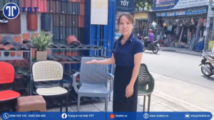 Ghế Nhựa Dáng Thuyền TM06 Chất Liệu Nhựa PP Nguyên Sinh Cao Cấp Có Nút Cao Su Chống Trơn Trượt