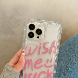 CASE Cocok Untuk iPhone 7 8 6 6 S Plus 11 13 12 14 15 Pro MAX XR XS MAX 7Plus 8Plus SE 2032 iPhone Jelly Case Wish Me Luck Casing Silikon Tahan Benturan