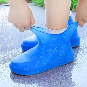 YESPERY ผ้าคลุมรองเท้ากันฝนกันน้ำยางพาราใช้ซ้ำได้กันลื่นรองเท้าบู๊ท Overshoes ฝาครอบรองเท้าเดินกลางแจ้ง