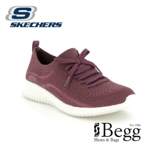 Giày chạy bộ Skechers Untra Flex Statements 12841 cho nữ màu đen