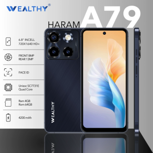 โทรศัพท์มือถือ WEALTHY A79 | สมาร์ทโฟน 4G จอใหญ่ 6.8” | RAM 4GB ROM 64GB | กล้อง 13MP | แบตอึด 4200mAh