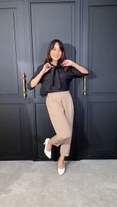Celana Baggy Pants Wanita Premium Pinggang Karet Highwaist Model Ankle Celana Panjang Wanita Kasual Kerja Kantor Polos Pinggang Karet
