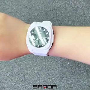 SANDA Waterproof Dual Display Men Wristwatches Quartz Sport Luminous Military Watch Man Luxury Digital Watches Relogio Masculino