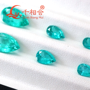 5x7mm-10x14mm Pear Shape Dark Paraiba Synthetic YAG Loose Stone Yttrium Aluminium Garnet With Inclusions DIY Accessories for Jewelry Making