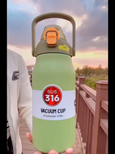 1800ml 316 stainless steel thermos flask water bottle portable double-drink vacuum flask large-capacity thermos flask for heat and cold preservation