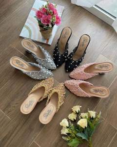 Heels 7cm Kaca Brukat Payet Ashanty Series/Sepatu Pengantin Wanita/Wedding Shoes/Sepatu Seserahan