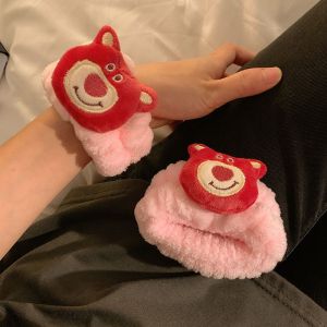 Waterproof Bread Slice Wristband Cute Cheese Toastie Strawberry Bear Rice Ball Absorbent Hairband Original Design Fashion Accessory