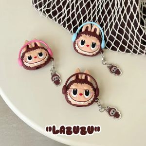For Airpods 4 Case 3D Cartoon Silicone Labubu Headphones Earphone Case For Apple AirPods 4 3 2 1 Pro Cover