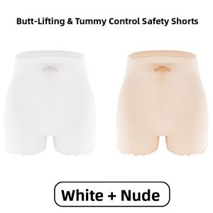 Miiow | Pure Cotton Safety Pants Womens Summer Anti-Light Seamless Tummy Control Butt Lifting Underwear Two-In-One No Roll Edge Base Pants
