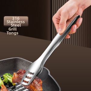 DANBIYIN | Heat Resistant 316 Stainless Steel Kitchen Food Tongs