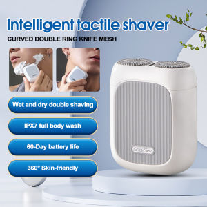 Showsee Smart Sensor Shaver Portable Ipx7 Waterproof Razor Induction Start Dual Blade Razor USB Rechargeable Shaving Machine