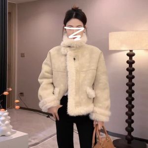 Shalldoer | Korean Style Warm Stand Collar Jacket Womens Thickened Outerwear