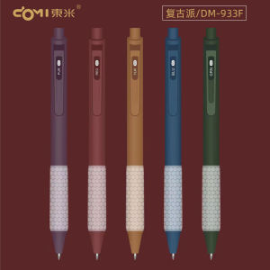 Dongmi 933F Retro Colored Click Pen 05 Quick Dry High Aesthetic Value Notebook Taking Notes Colorful Pens Bullet Tip Type