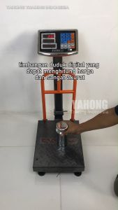 Timbangan Digital 100kg Timbangan Duduk Bench Scale 100 kg Timbangan Buah Sayur Laundry Sembako PANDA SCALE