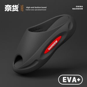 Mens Summer Outdoor Anti-Slip Thick Bottom Trendy Slippers Sports Flat Footwear EVA Injection Molding Process Cushioning Effect