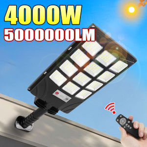 500000LM 4000W LED Solar Light Outdoor Waterproof Solar Lamp Street Light With Motion Sensor Function Garden Courtyard Wall Lamp