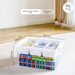 Citylong | Clear Dual Layer LEGO Storage Box