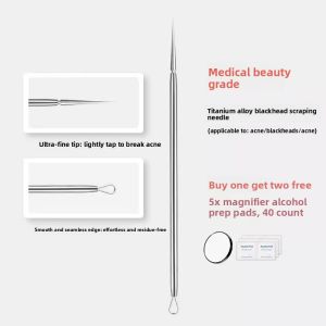 CHUBEISHI | Acne Extraction Tool with Dual Heads for Blackhead and Pimple Removal