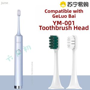 Early June Compatible Electric Toothbrush Heads Replacement for GeLuoBai/TimeYanJiuShi YM-001 Soft Bristle Deep Cleaning