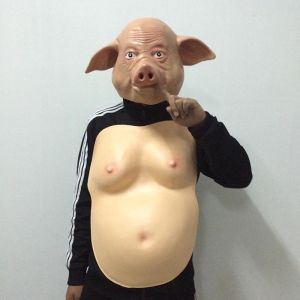 Trang Phục Hóa Trang Halloween Lát Cao Su Tai Lớn Người Hogs Tương Tác Phụ Kiện Tiệc Hóa Trang Mặt Nạ Kinh Dị Người Lớn