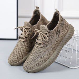 Spring 2025 Mens Coconut Casual Shoes Breathable Running Work Shoes Soft Bottom Versatile Korean Style Youth Flat Heel Thick Bottom