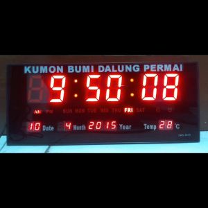 Sonifer Jam Dinding Digital SMS-3615 Alarm Clock 36 cm x 15 cm LED Merah FREE CUSTOM NAMA Jam Dinding Dengan Garansi Resmi - Lazada