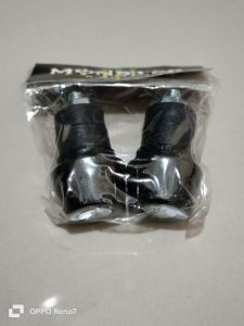 Bandul-jalu stang-stang stir variasi bahan almu motor-universal hitam-silver 1 set-2 pc
