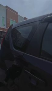 Perodua Myvi Old 2005-2011 Mustang Window Cover / Rear Window Side Louver Cover Triangle Mirror Cover Protector-Black