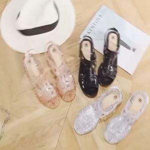 SANDAL JELLY HEELS M NO BRAND BERKWALITAS BAGUS ( SIZE 36 - 40 )
